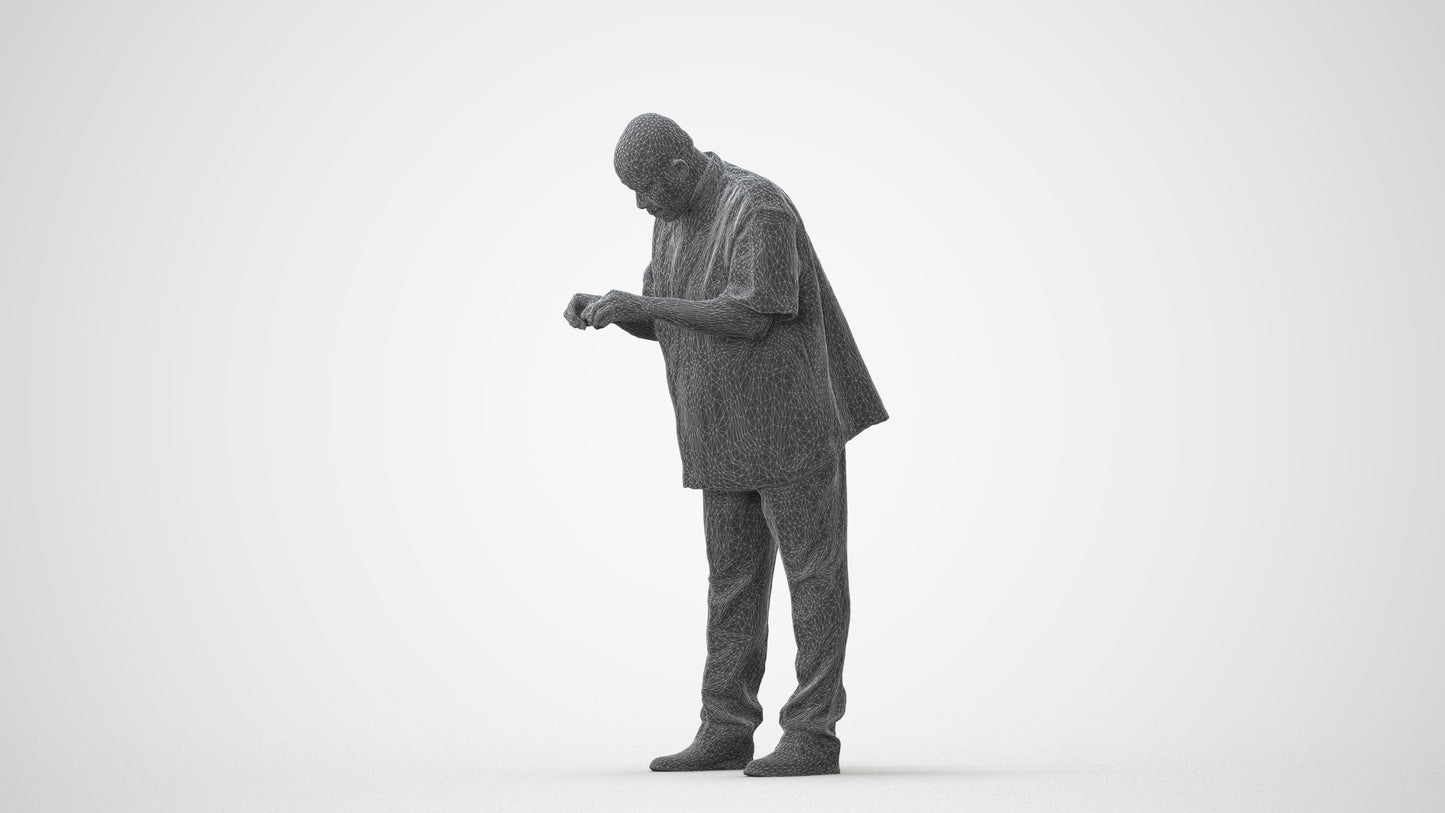 3D people model man hospitality, scanned human for 3ds Max rendering, square thumbnail
