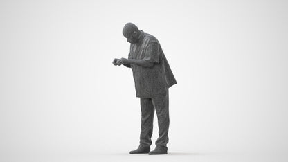 3D people model man hospitality, scanned human for 3ds Max rendering, square thumbnail