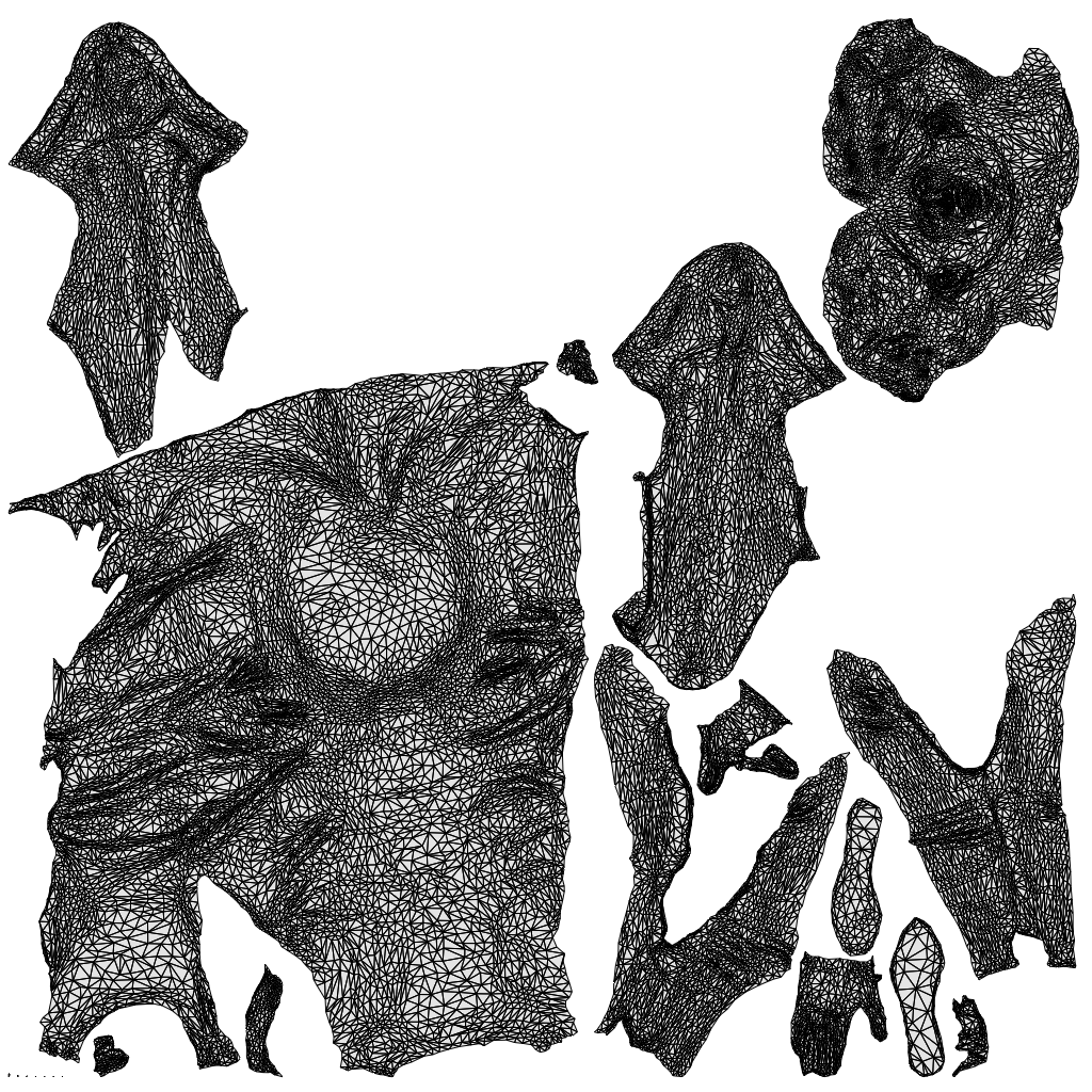 3D scanned woman sitting casual, photorealistic archviz people for Enscape and SketchUp, wireframe top-down view