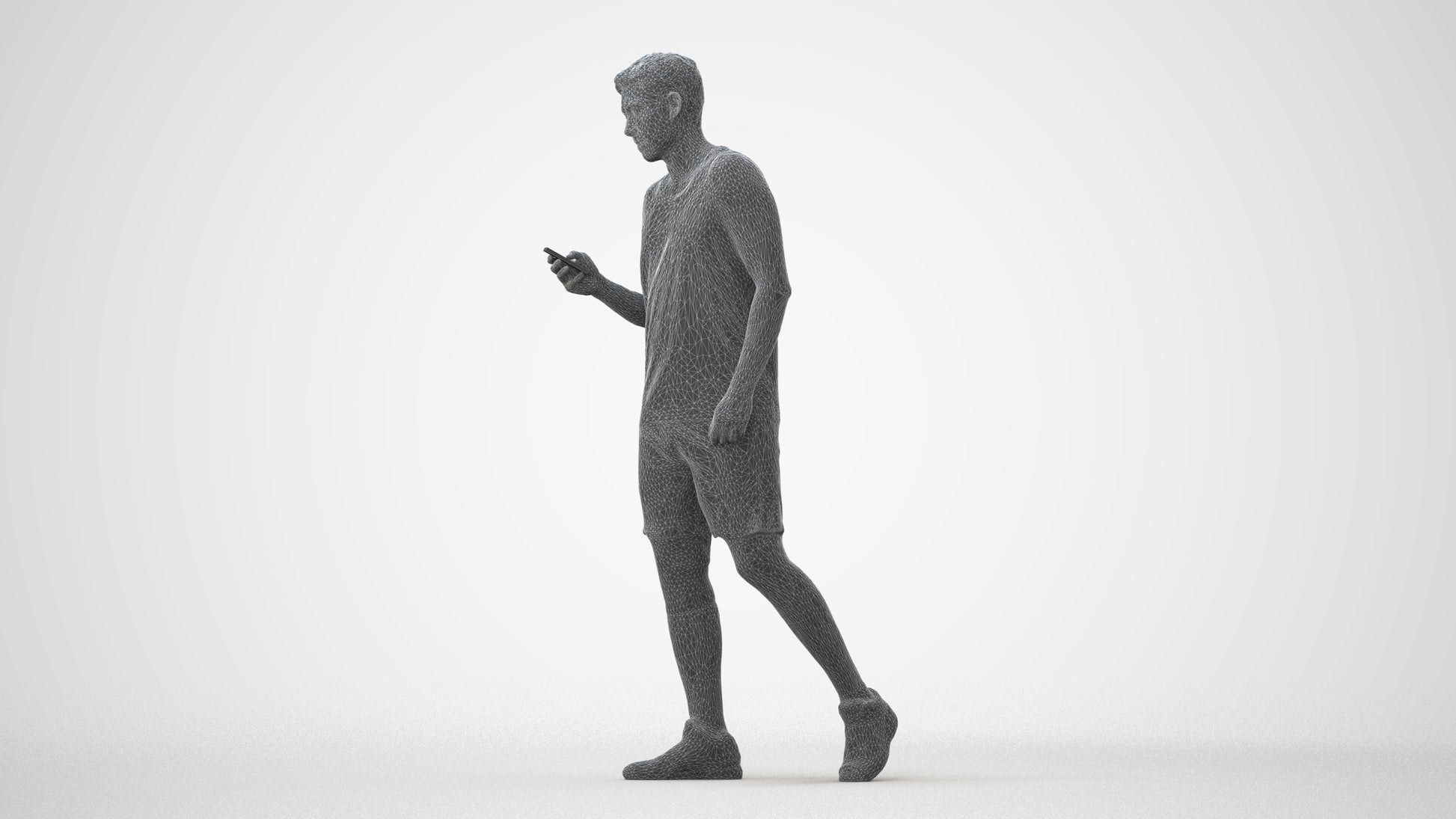 scanned 3D man sport, photogrammetry people for Enscape and V-Ray, square thumbnail