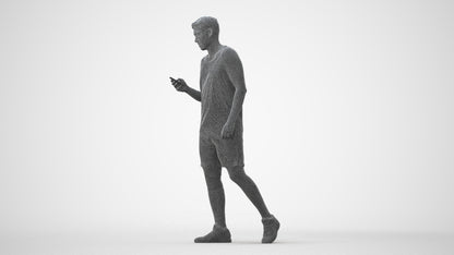 scanned 3D man sport, photogrammetry people for Enscape and V-Ray, square thumbnail