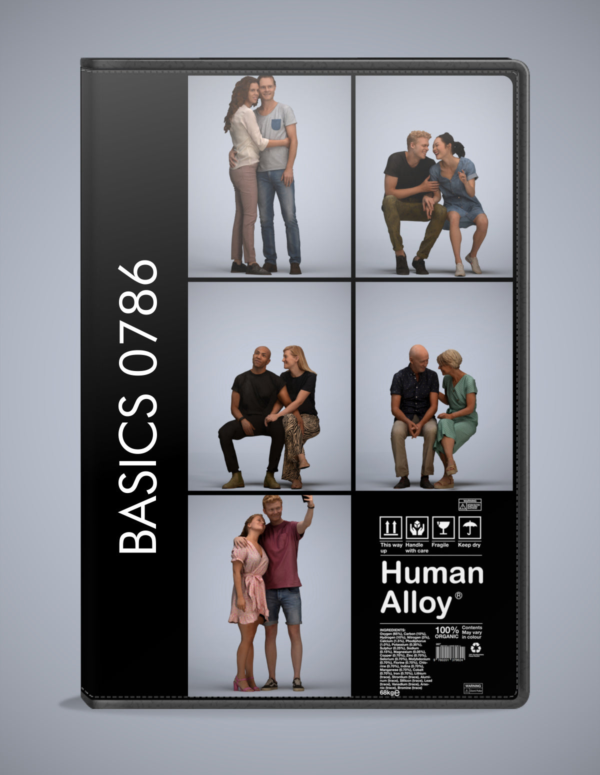 3D people models couple bundle, 5 scanned humans for 3ds Max rendering