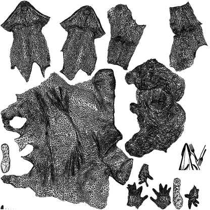 3D people model woman casual sitting, scanned human for 3ds Max rendering, wireframe top-down view