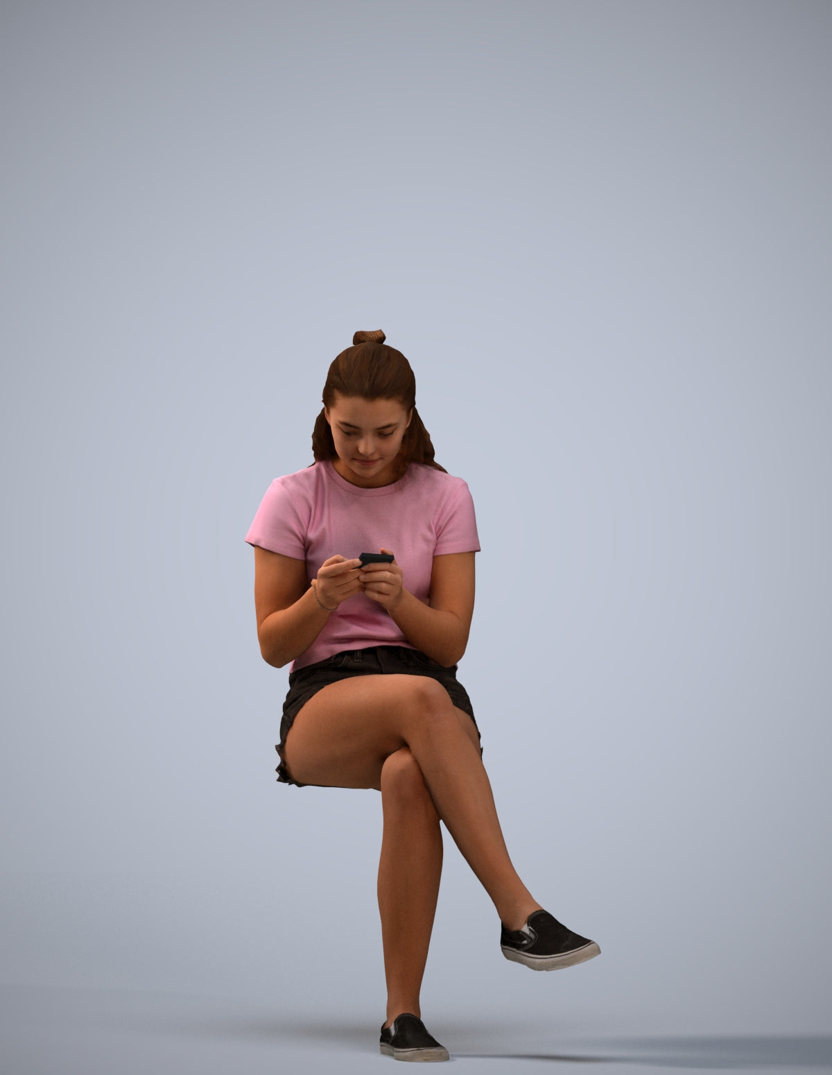 photogrammetry 3D girl casual kids, realistic human model archviz FBX