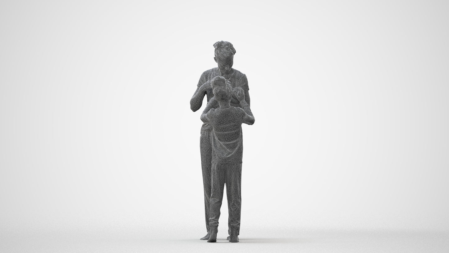 photogrammetry 3D girl mix, realistic human model archviz FBX, square thumbnail