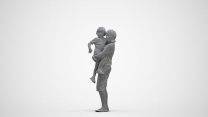 realistic 3D human boy casual kids, archviz people FBX OBJ for Blender, three-quarter front view render