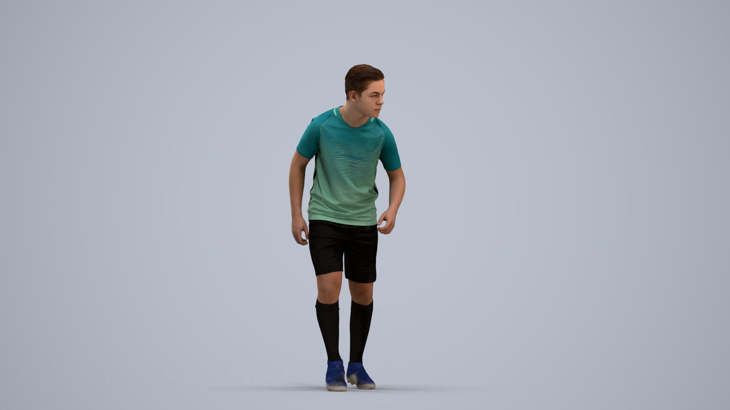 realistic 3D boy sport, scanned archviz people for Blender and 3ds Max, standing pose render