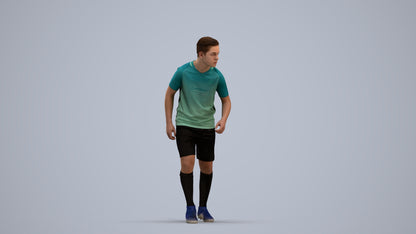 realistic 3D boy sport, scanned archviz people for Blender and 3ds Max, standing pose render