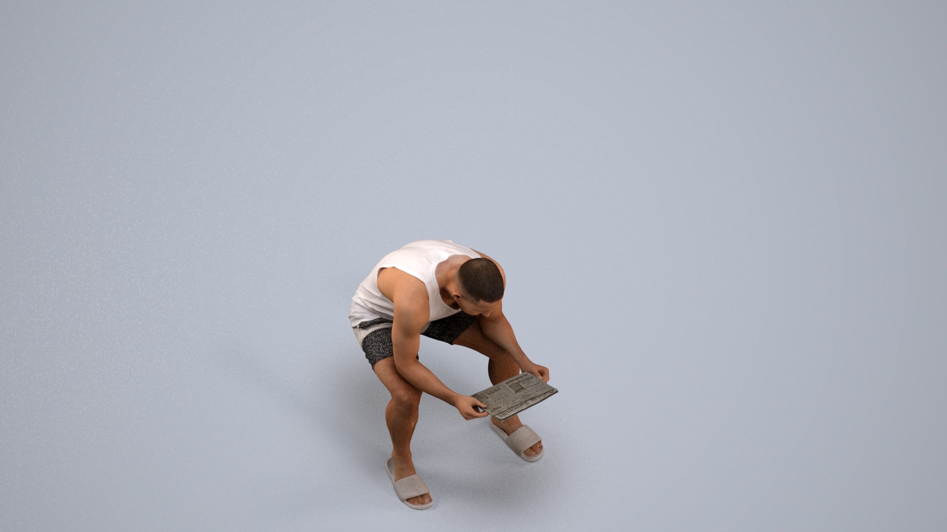 realistic 3D people man casual sitting, render-ready for V-Ray and Corona, FBX OBJ, back view render