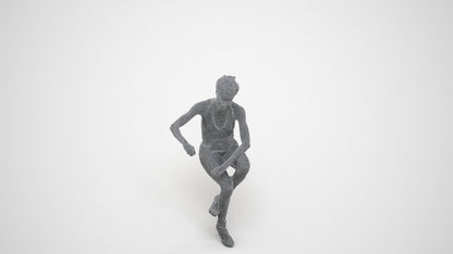 3D people model woman casual sitting, scanned human for 3ds Max rendering, wireframe three-quarter view
