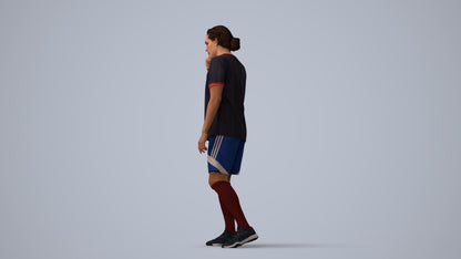 realistic 3D people man sport, render-ready for V-Ray and Corona, FBX OBJ, three-quarter view render