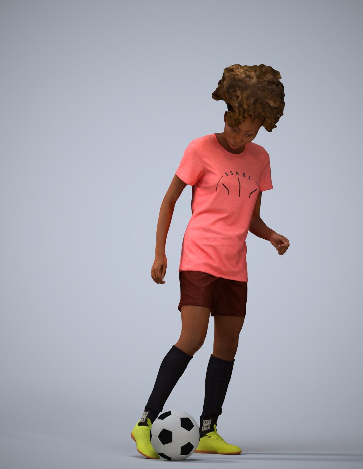 realistic 3D woman sport, scanned archviz people for Blender and 3ds Max