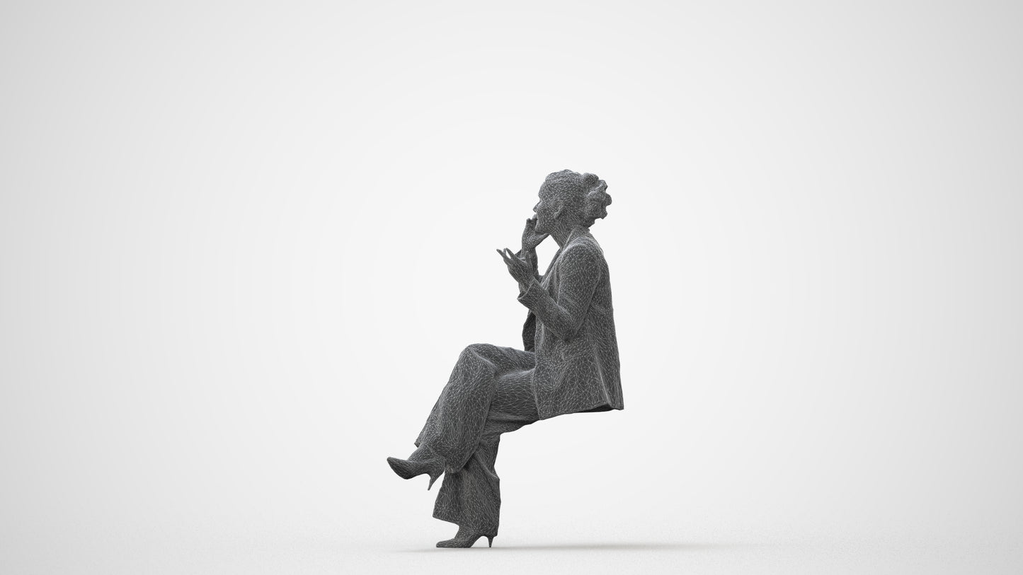 3D scanned woman business, photorealistic archviz people for Enscape and SketchUp, square thumbnail