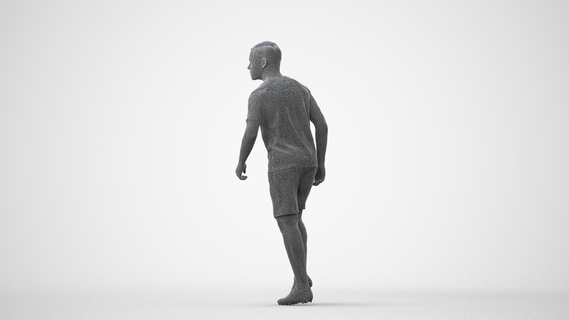 scanned 3D boy sport, photogrammetry people for Enscape and V-Ray, square thumbnail