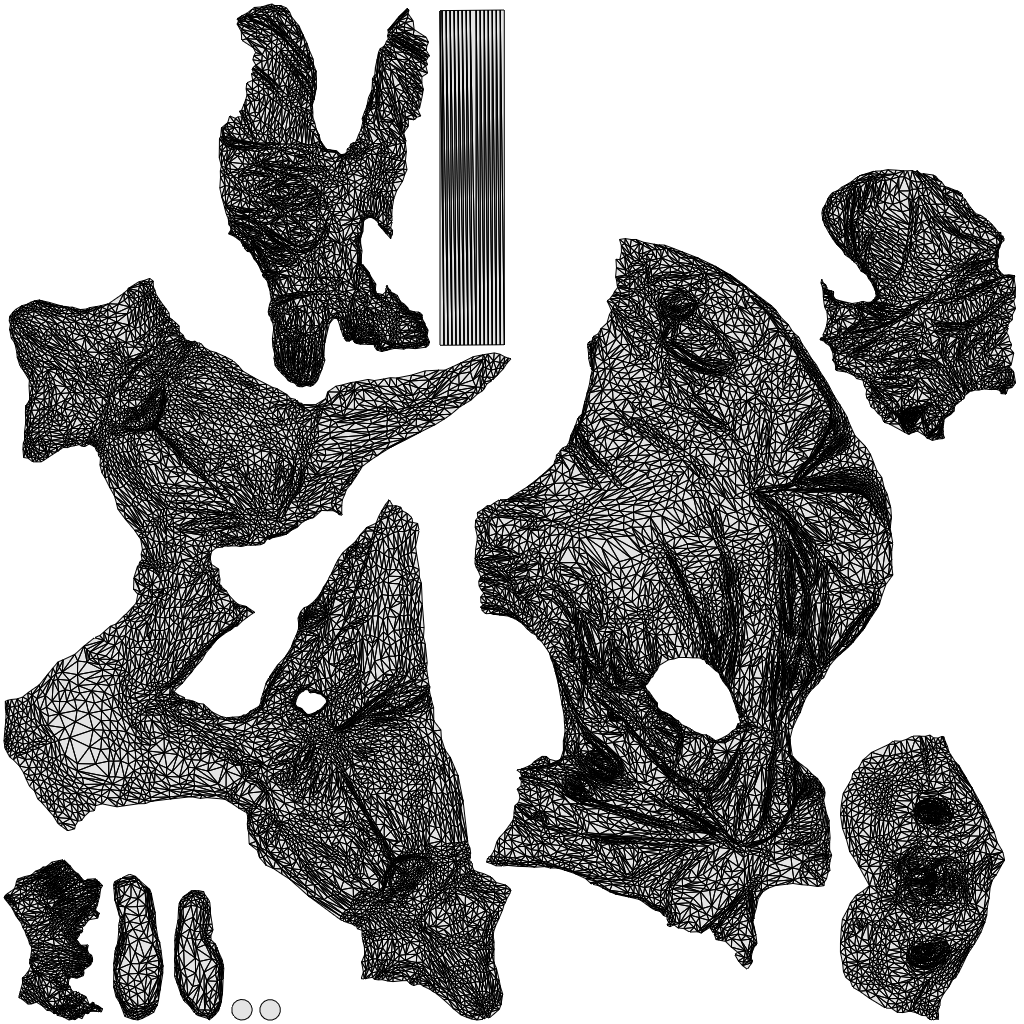 3D human model senior man business, photogrammetry scanned person for archviz, wireframe top-down view