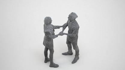 realistic 3D people woman business, render-ready for V-Ray and Corona, FBX OBJ, wireframe three-quarter view