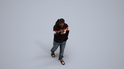 3D people model boy casual kids, scanned human for 3ds Max rendering, back view render