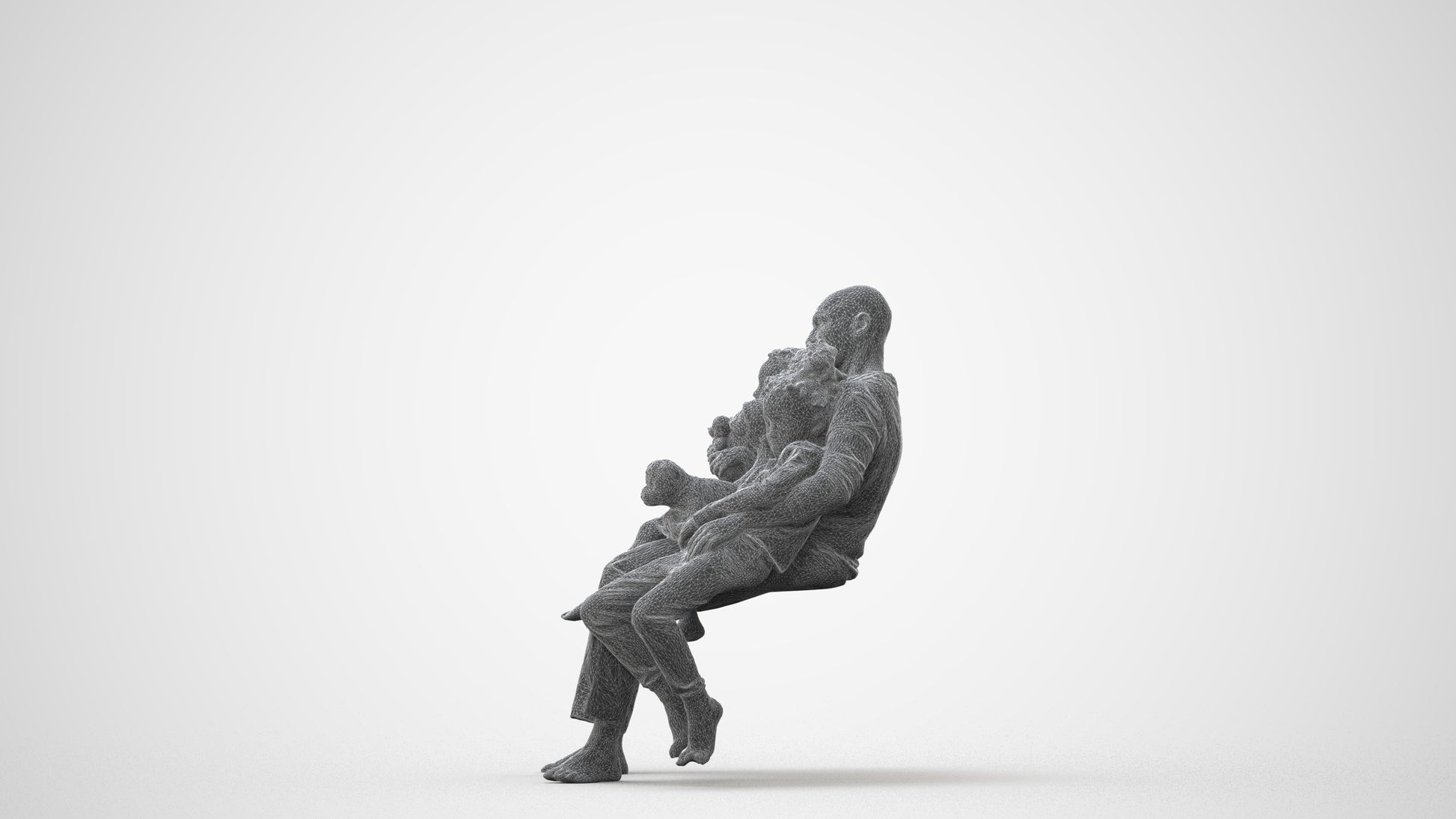 realistic 3D people girl kids, render-ready for V-Ray and Corona, FBX OBJ, square thumbnail