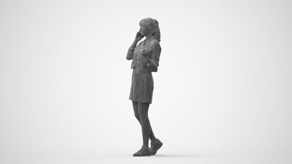 realistic 3D people woman casual walking, render-ready for V-Ray and Corona, FBX OBJ, square thumbnail