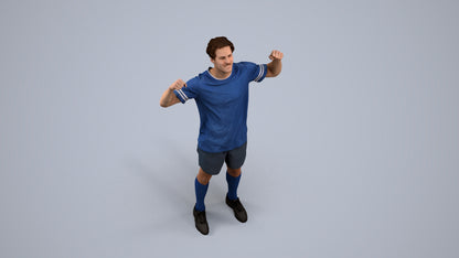 scanned 3D man sport, photogrammetry people for Enscape and V-Ray, back view render