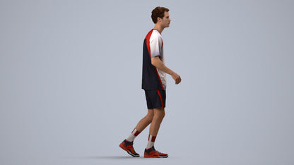 3D scanned man sport, photorealistic archviz people for Enscape and SketchUp, side view render