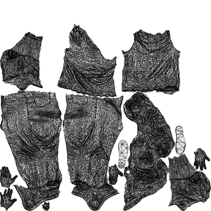 realistic 3D woman casual standing, scanned archviz people for Blender and 3ds Max, wireframe top-down view