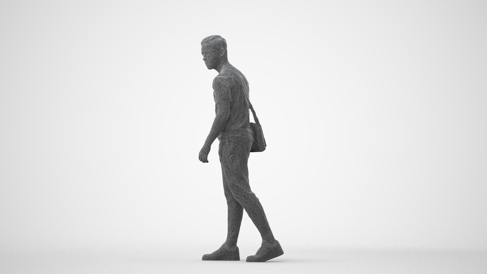 realistic 3D human boy casual kids, archviz people FBX OBJ for Blender, square thumbnail