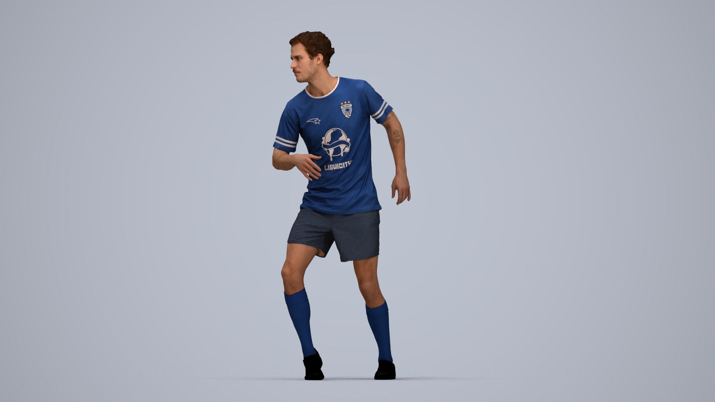 realistic 3D people man sport, render-ready for V-Ray and Corona, FBX OBJ, top-down view render
