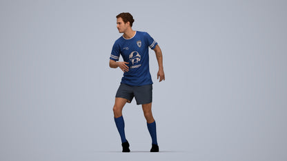 realistic 3D people man sport, render-ready for V-Ray and Corona, FBX OBJ, top-down view render