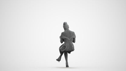 realistic 3D woman formal formalaffairs, scanned archviz people for Blender and 3ds Max, wireframe front view