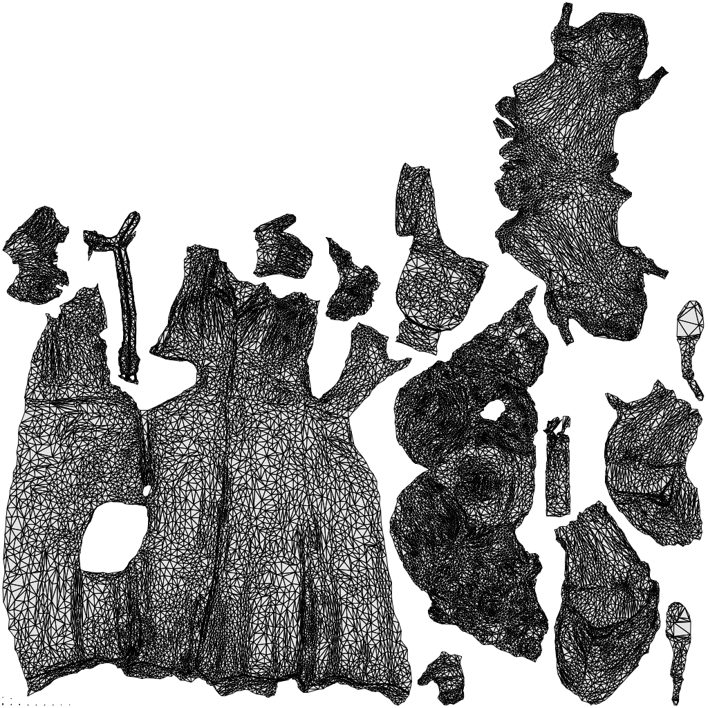 3D human model woman casual standing, photogrammetry scanned person for archviz, wireframe top-down view