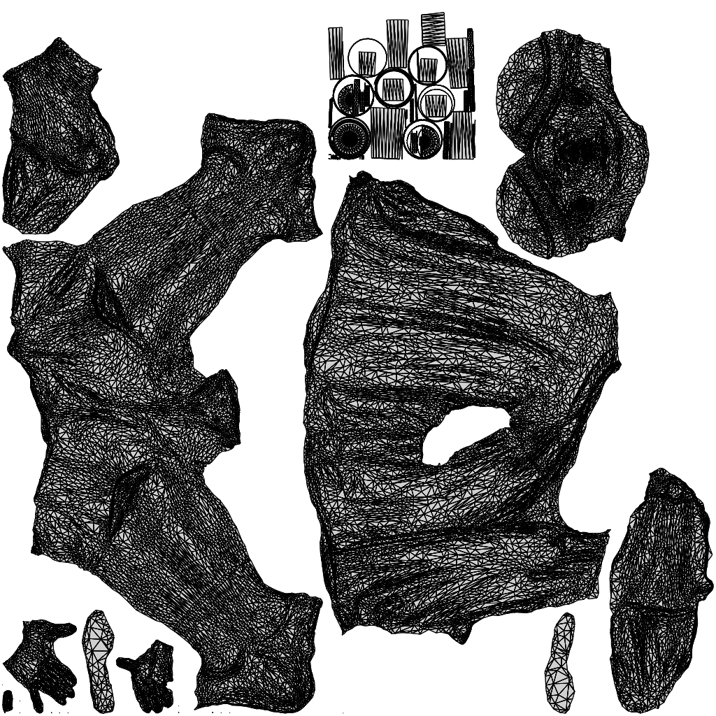 3D scanned man standing casual, photorealistic archviz people for Enscape and SketchUp, wireframe top-down view