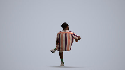 realistic 3D human man casual sitting, archviz people FBX OBJ for Blender, front view render