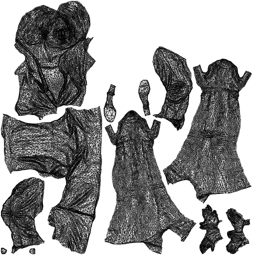 realistic 3D human woman business walking, archviz people FBX OBJ for Blender, wireframe top-down view