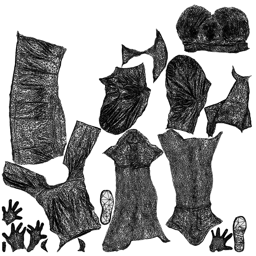 3D people model woman business walking, scanned human for 3ds Max rendering, wireframe top-down view