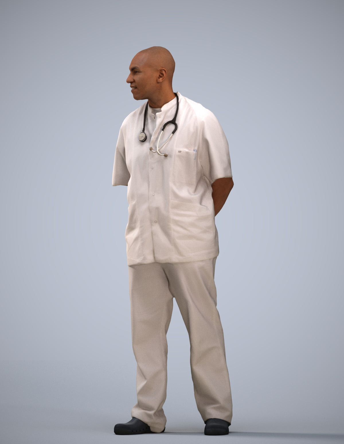 realistic 3D man medical, scanned archviz people for Blender and 3ds Max