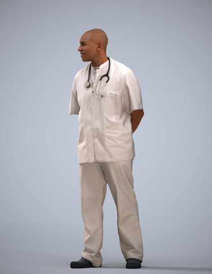 realistic 3D man medical, scanned archviz people for Blender and 3ds Max