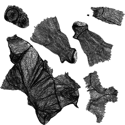 scanned 3D woman pool, photogrammetry people for Enscape and V-Ray, wireframe top-down view