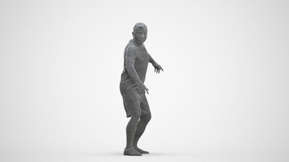 photogrammetry 3D man sport, realistic human model archviz FBX, three-quarter front view render