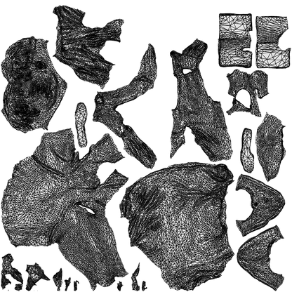 scanned 3D man casual sitting, photogrammetry people for Enscape and V-Ray, wireframe top-down view