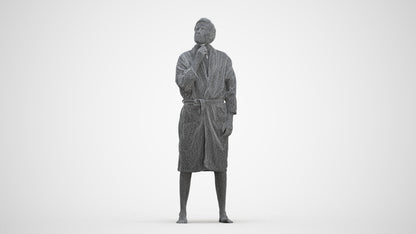 3D scanned man sport, photorealistic archviz people for Enscape and SketchUp, three-quarter front view render