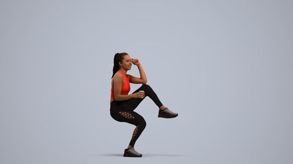 scanned 3D woman sport, photogrammetry people for Enscape and V-Ray, standing pose render
