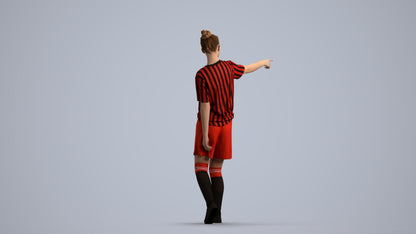 3D scanned girl sport, photorealistic archviz people for Enscape and SketchUp, front view render