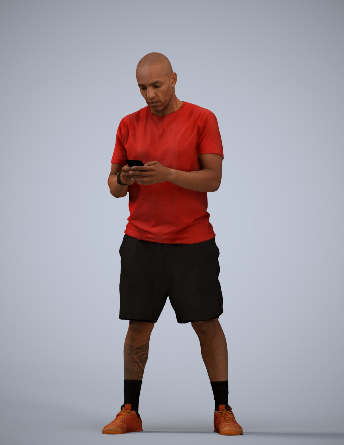 realistic 3D human man sport, archviz people FBX OBJ for Blender