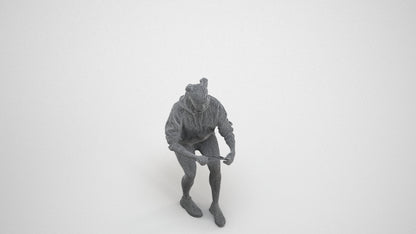 scanned 3D woman casual sitting, photogrammetry people for Enscape and V-Ray, wireframe three-quarter view