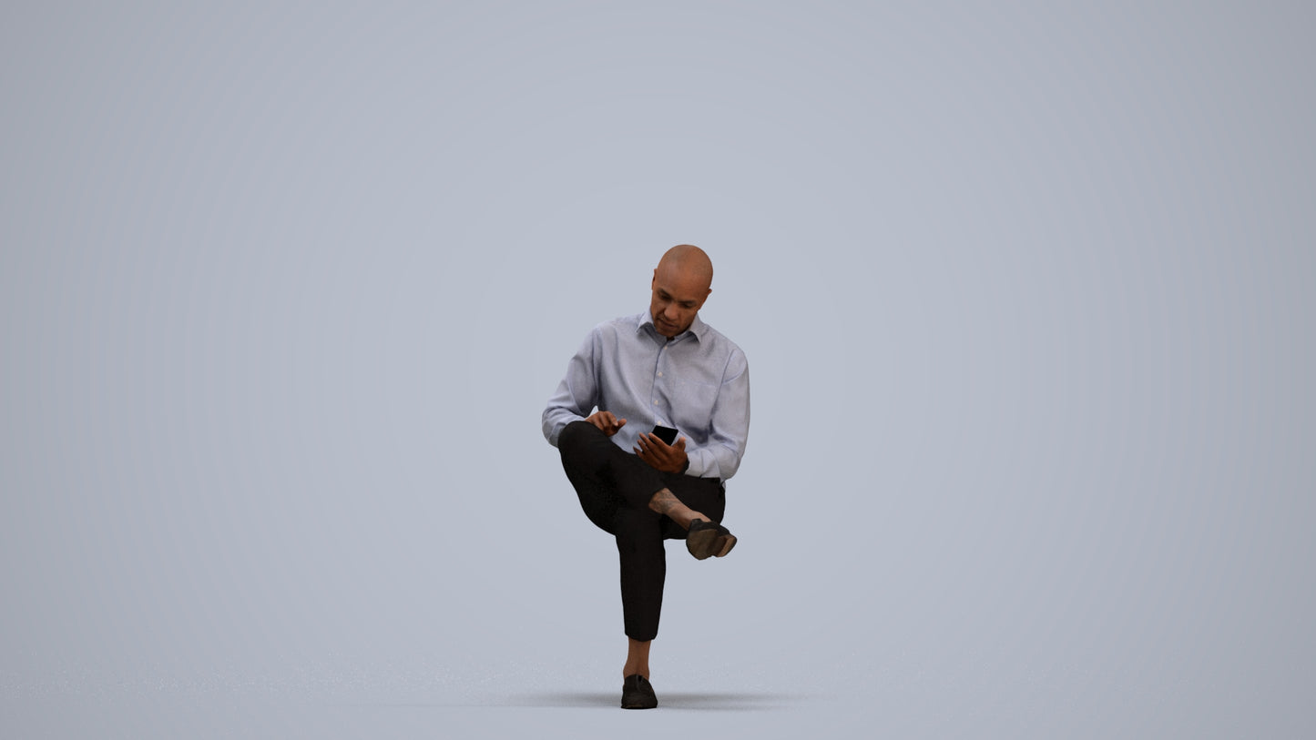 photogrammetry 3D man business kids, realistic human model archviz FBX, standing pose render