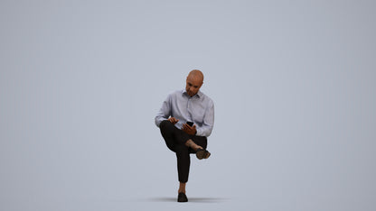 photogrammetry 3D man business kids, realistic human model archviz FBX, standing pose render