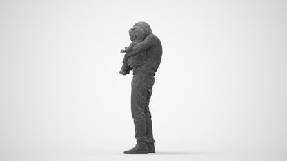 photogrammetry 3D boy casual kids, realistic human model archviz FBX, square thumbnail