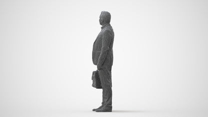 realistic 3D human man business, archviz people FBX OBJ for Blender, square thumbnail