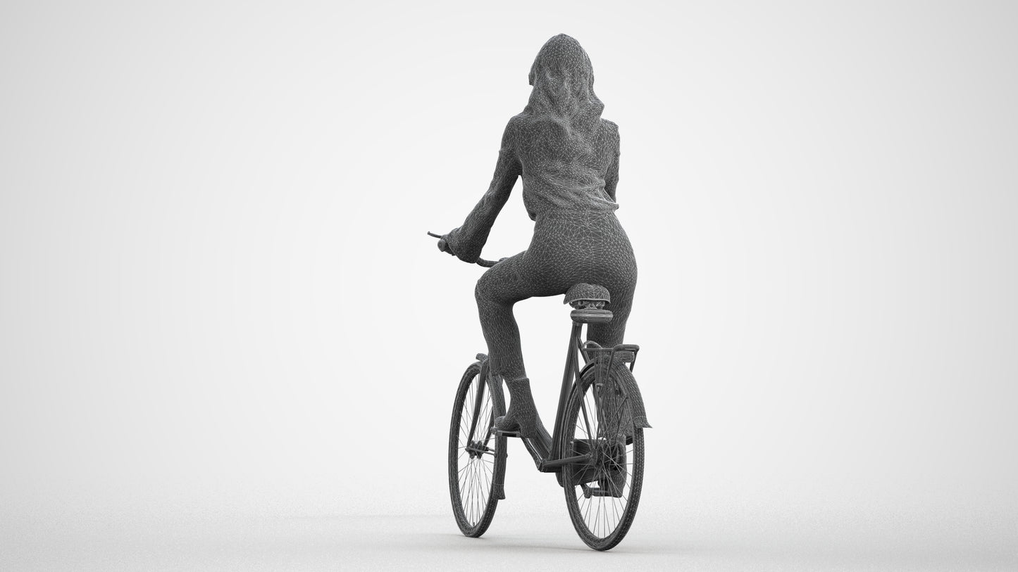photogrammetry 3D woman business mix, realistic human model archviz FBX, wireframe front view